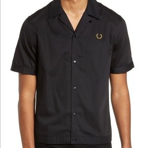 Fred Perry x Miles Kane Black Bowling Shirt